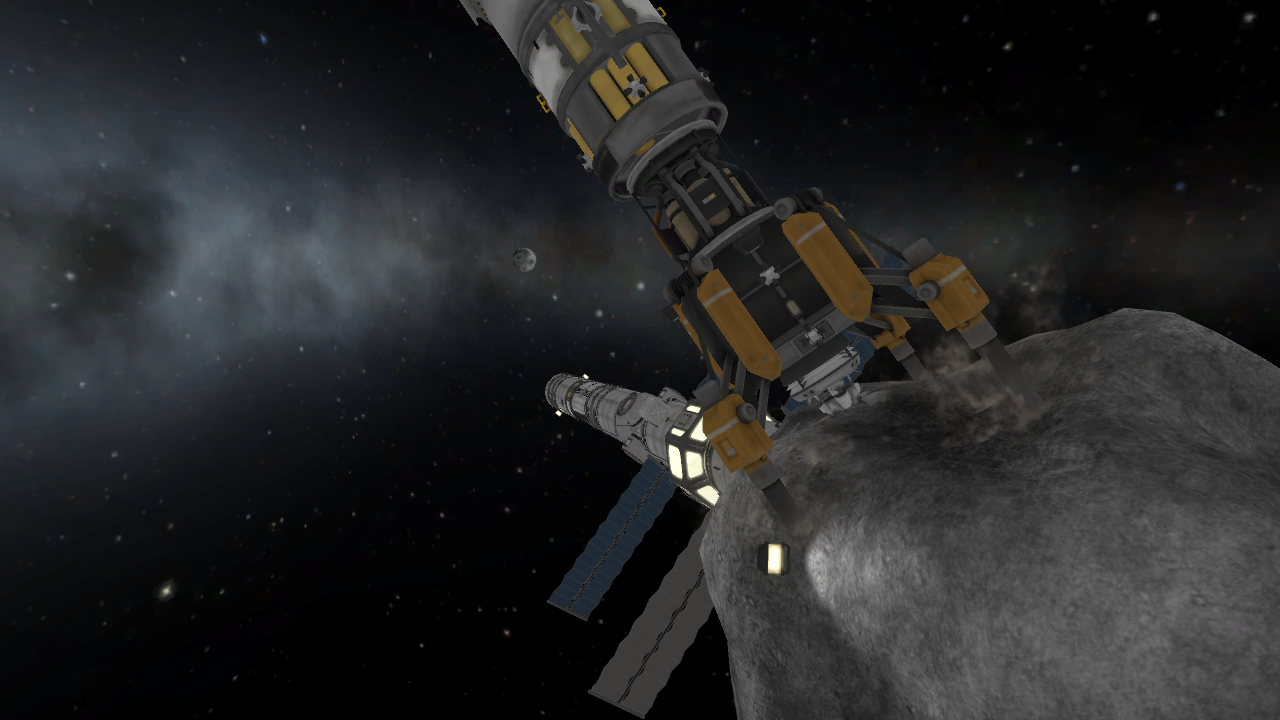 First Mining Facility of Asteroid - Four Drills