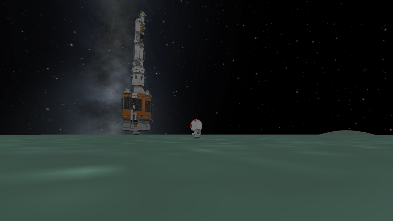 A Kerbal Was Sent to Help Building the Base
